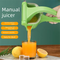 Manual Fruit Juicer Hand Press Citrus Squeezer Lemon Orange Lime Extractor Portable Food Grade PP Green Easy Clean Detachable for Home Camping