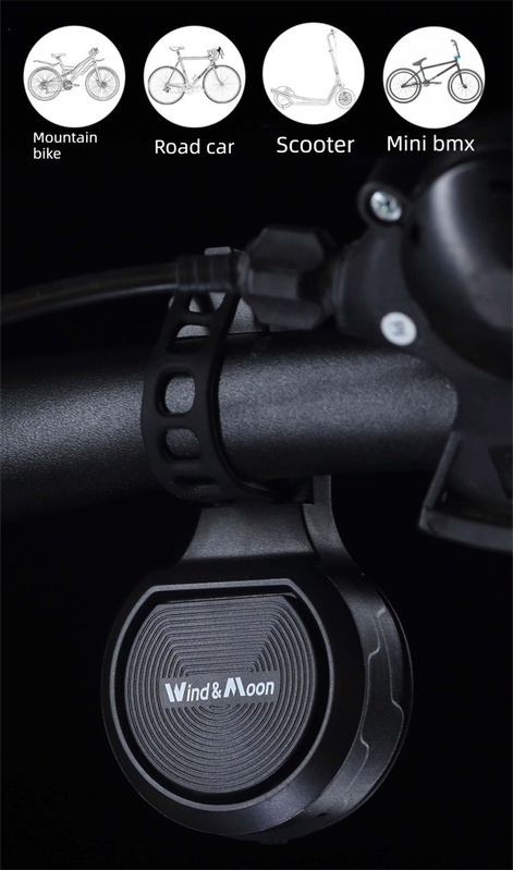 130dB Electric Bike Horn with Anti-Theft Alarm Electronic Bicycle Bell USB Rechargeable Waterproof Adjustable Volume Vibration Sensor for MTB Road Scooter Black