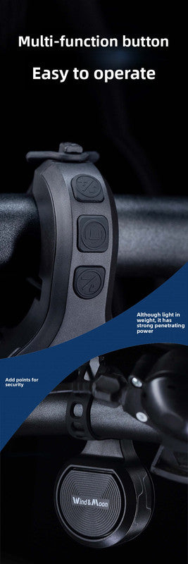 130dB Electric Bike Horn with Anti-Theft Alarm 4 Sound Modes Adjustable Volume USB Rechargeable Waterproof Bicycle Bell for MTB Road Scooter Black