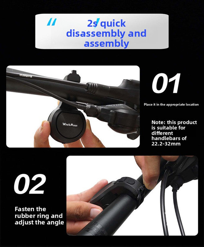 130dB Electric Bike Horn with Anti-Theft Alarm 4 Sound Modes Adjustable Volume USB Rechargeable Waterproof Bicycle Bell for MTB Road Scooter Black