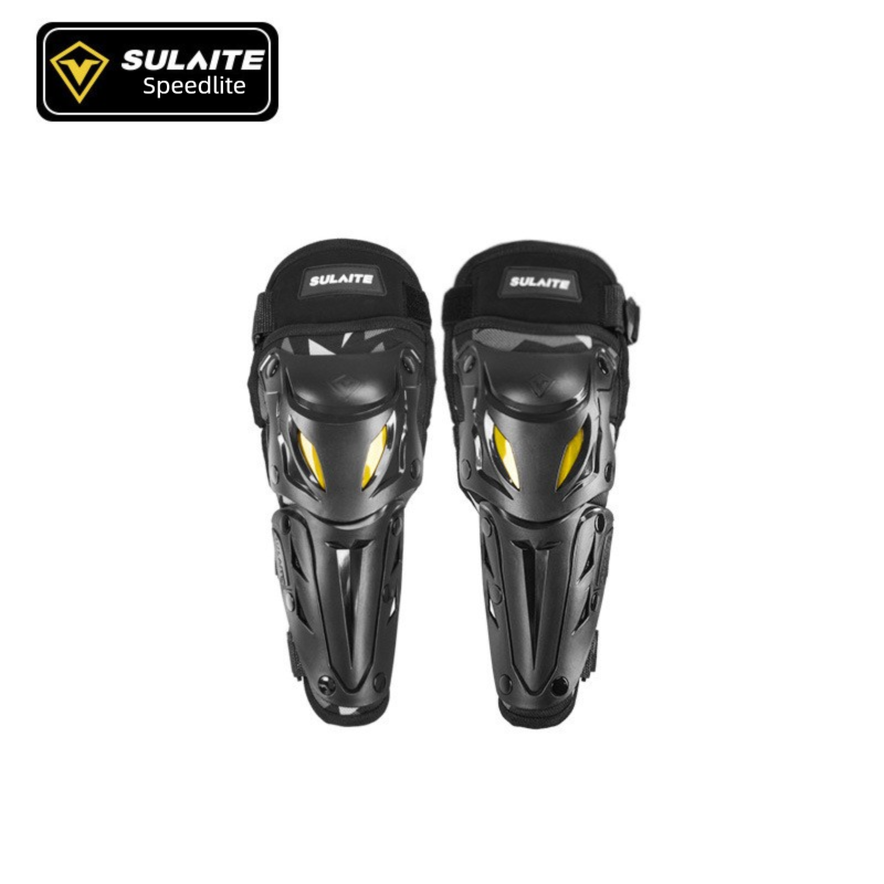 SULAITE Motorcycle Elbow Pads Motocross Arm Guards Hard Shell Protective Gear Quick Release Adjustable Strap for Dirt Bike Racing Black
