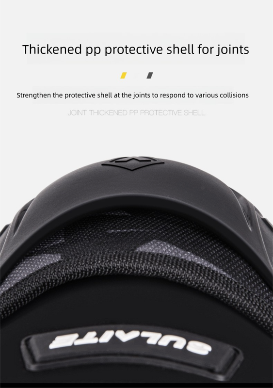 SULAITE CE Level 1 Certified 4 Piece Motorcycle Protective Gear Set Grey Knee Pads and Elbow Guards Long Shin Armour Quick Release for Motocross Dirt Bike