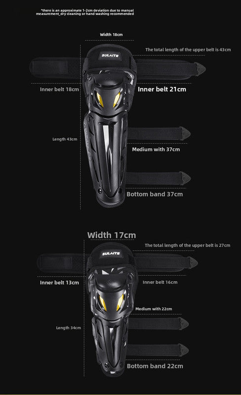 SULAITE CE Level 1 Certified Motorcycle Knee Pads Long Shin Guards Silver Hard Shell Armour Quick Release Adjustable for Motocross Dirt Bike