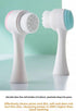 2-in-1 Dual Sided Facial Cleansing Brush Soft Microfiber & Silicone Scrubber Manual Face Washer Exfoliator Tool Pink for Deep Pore Cleaning