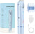 2-in-1 Electric Lady Shaver & Bikini Trimmer Dual Head Waterproof Wet & Dry Body Hair Remover Cordless Razor for Face Legs Underarms Blue