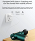 Mini Massage Gun Deep Tissue Percussion Muscle Massager Portable Handheld Quiet 6 Speeds 4 Heads Type-C Charging Electric Body Relaxer Tool Black