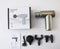 Mini Massage Gun Deep Tissue Percussion Muscle Massager Portable Handheld Quiet 6 Speeds 4 Heads Type-C Charging Electric Body Relaxer Tool Grey