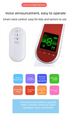 Electric EMS V-Face Shaping Massager Microcurrent Facial Lifting Device Double Chin Reducer with Remote Control & Heating Red