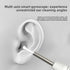 Smart Visual Ear Wax Removal Tool with HD Camera WiFi Wireless Otoscope Ear Cleaner 3.5mm Ultra Slim Lens for iPhone Android White