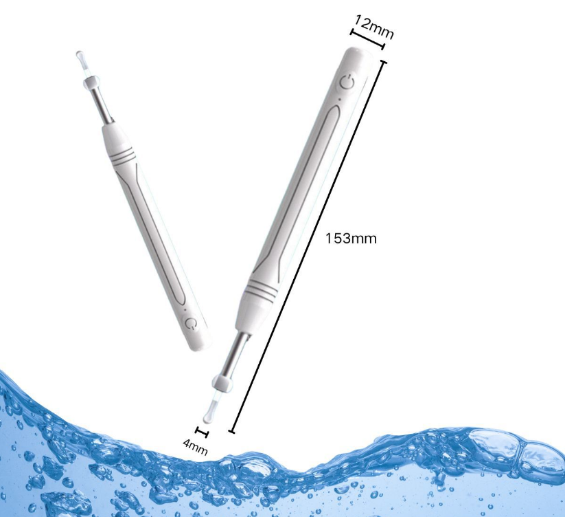 Smart Visual Ear Wax Removal Tool with HD Camera WiFi Wireless Otoscope Ear Cleaner 3.5mm Ultra Slim Lens for iPhone Android Black