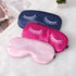 3 PCS Silky Satin Sleep Mask Set Cute Eyelash Design Soft Light Blocking Eye Cover with Adjustable Strap for Travel Nap Navy Rose Pink