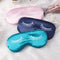 3 PCS Silky Satin Sleep Mask Set Cute Eyelash Design Soft Light Blocking Eye Cover with Adjustable Strap for Travel Nap Pink Navy Green