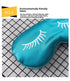 3 PCS Silky Satin Sleep Mask Set Cute Eyelash Design Soft Light Blocking Eye Cover with Adjustable Strap for Travel Nap Pink Navy Green