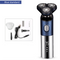 Electric Shaver for Men 3D Rotary Razor Wet and Dry Waterproof USB Rechargeable LED Display Travel Lock Gift Box Blue