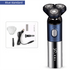 Electric Shaver for Men 3D Rotary Razor Wet and Dry Waterproof USB Rechargeable LED Display Travel Lock Gift Box Blue