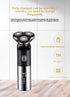 Electric Shaver for Men 3D Rotary Razor Wet and Dry Waterproof USB Rechargeable LED Display Travel Lock Gift Box Blue