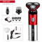 Electric Shaver for Men 3D Rotary Razor Wet and Dry Waterproof USB Rechargeable LED Display Travel Lock Gift Box Red