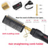 Electric Hot Comb Hair Straightener & Curler Titanium Alloy Fast Heat Wet Dry Styling Tool White Gold AU Plug