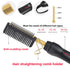 Electric Hot Comb Hair Straightener & Curler Titanium Alloy Fast Heat Wet Dry Styling Tool Black Gold AU Plug