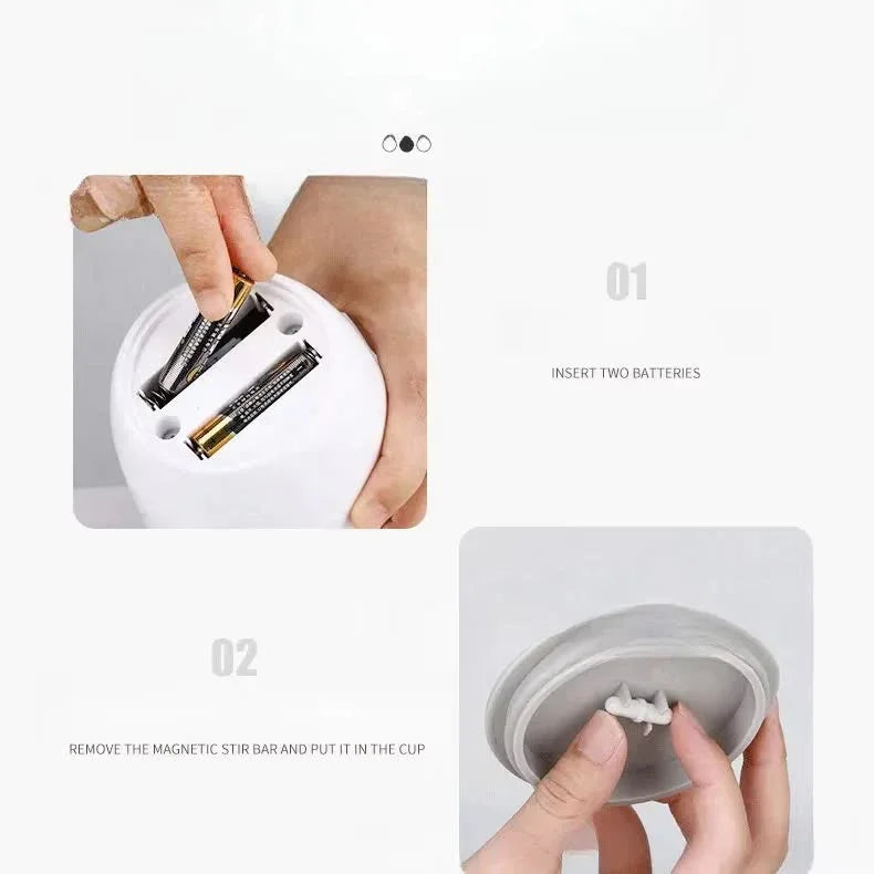 Automatic Self Stirring Coffee Mug 380ml Magnetic Mixing Cup 304 Stainless Steel AAA Battery Operated Travel Tumbler for Hot Chocolate Tea Office Home Coffee