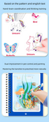 2 PCS Magic Water Colouring Book Traffic & Princess Themes Reusable Painting Activity Set Mess Free Travel Toy for Kids