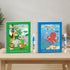 2 PCS Magic Water Colouring Book Animals & Sea World Themes Reusable Painting Activity Set Mess Free Travel Toy for Kids