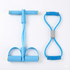 2 PCS Upgraded 6-Tube Pedal Resistance Band & Figure 8 Pull Rope Set Blue Elastic Tummy Trimmer for Home Gym Workout