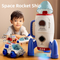 Educational Space Rocket & Astronaut Playset for Boys - Spaceship Model with Lights & Sounds, Assembly Feature, Great Birthday Gift