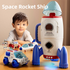 Educational Space Rocket & Astronaut Playset for Boys - Spaceship Model with Lights & Sounds, Assembly Feature, Great Birthday Gift