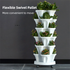 Red 3-Tier Stackable Strawberry & Vegetable Planter with Mobile Wheel Tray - Space-Saving Vertical Gardening System