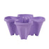 Purple 3-Tier Stackable Strawberry & Vegetable Planter with Mobile Wheel Tray - Space-Saving Vertical Gardening System