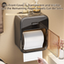 Cream White No-Drill Wall Mounted Toilet Paper Holder with Storage Shelf and Drawer - Waterproof Bathroom Tissue Dispenser for Roll & Face Tissue