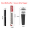Black Pen-Style Air Pressure Wine Bottle Opener with Vacuum Wine Stopper Set - Effortless Cork Removal for Home & Champagne Party