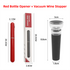 Red Pen-Style Air Pressure Wine Bottle Opener with Vacuum Wine Stopper Set - Effortless Cork Removal for Home & Champagne Party