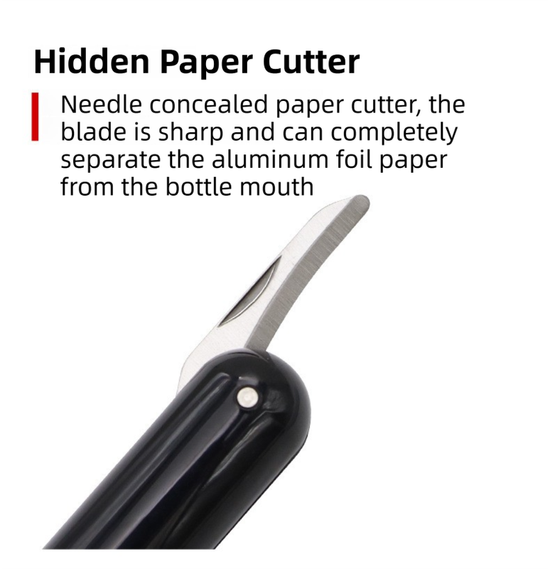 Blue Pen-Style Air Pressure Wine Bottle Opener with Vacuum Wine Stopper Set - Effortless Cork Removal for Home & Champagne Party