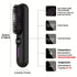 S01 Black Cordless Hair Straightener Brush - 2-in-1 Curling & Straightening Tool with LED Power Display and 7-Level Temp Control, Mini Quick Heat Anti-Damage