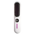 S01 White Cordless Hair Straightener Brush - 2-in-1 Curling & Straightening Tool with LED Power Display and 7-Level Temp Control, Mini Quick Heat Anti-Damage
