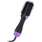 2-in-1 Black-Purple Negative Ion Hot Air Styler Brush - 7-Level Temp & 3-Gear Speed, Fast Drying Blow Dryer & Volumizing Straight/Curling Comb