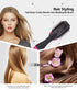 2-in-1 Black-Purple Negative Ion Hot Air Styler Brush - 7-Level Temp & 3-Gear Speed, Fast Drying Blow Dryer & Volumizing Straight/Curling Comb