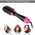 2-in-1 Black-Purple Negative Ion Hot Air Styler Brush - 7-Level Temp & 3-Gear Speed, Fast Drying Blow Dryer & Volumizing Straight/Curling Comb