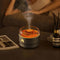 167 Black Simulation Volcano Diffuser & Humidifier - Smart Timer Ultrasonic Mister with Volcano Lava Crack Shell and Colorful Light