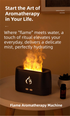 Black 3D Simulation Flame Aroma Diffuser & Humidifier - Ultrasonic Desktop Mister with 7-Color LED Light and Automatic Scent Spray (200ML)