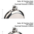2-Pack Portable 5OZ Mirror Finish Round Hip Flask for Outdoor & Travel - Stainless Steel Pocket Liquor Bottle with Small Funnel Included