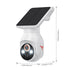 White Solar Powered Outdoor Security Camera 1080P - Wireless Smart Home PTZ CCTV with Two-Way Audio, IP65 Waterproof & Colour Night Vision