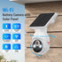 White Solar Powered Outdoor Security Camera 1080P - Wireless Smart Home PTZ CCTV with Two-Way Audio, IP65 Waterproof & Colour Night Vision