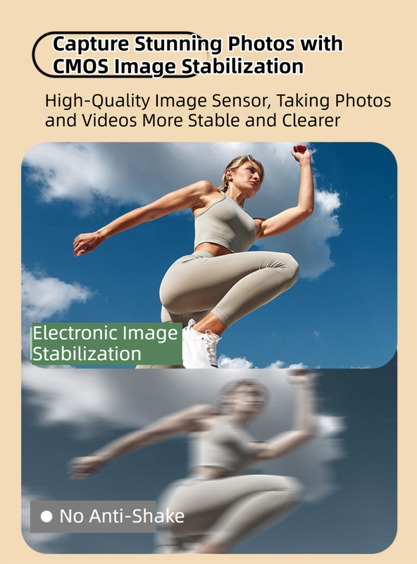 White 4K Compact Digital CCD Camera for Vlogging & Students - Portable Point and Shoot with 2.4-inch Rotating Screen, 8X Optical Zoom, and Anti-Shake