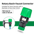 2-Pack Green Universal Nipple Connector for Mixer Taps up to 3.3CM  -  Plastic Leak-Proof Hose Fitting, Kitchen & Garden Tap Adapter