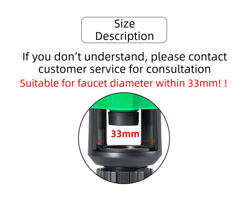 2-Pack Green Universal Quick Connector for Taps Up To 3.3CM WIth Leak-Proof Design - Kitchen & Bathroom Mixer Tap to Garden Hose Adapter