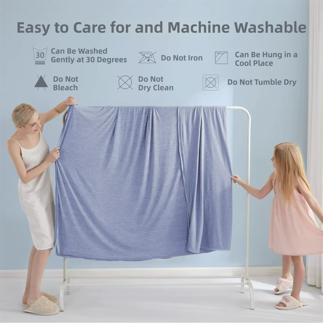 Pink Cooling Throw Blanket 100x150CM - Ultra Lightweight Breathable All-Season Quilt, Hand / Machine Washable