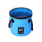 20L Blue Outdoor PVC Folding Water Bucket - Portable Fishing Barrel, Camping Water Storage, Car Washing Bag